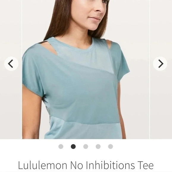 Lulemon no  inhibitions tee green - Picture 1 of 16